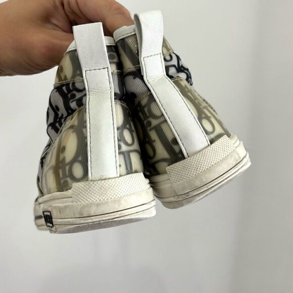 Dior Oblique Black & White B23 High Top Sneaker - Picture 7 of 14